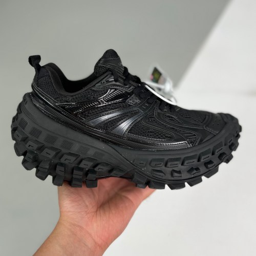 adult Defender black Rubber Platform Sneakers