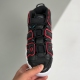 Nike adult Air More Uptempo Black Fusion Red