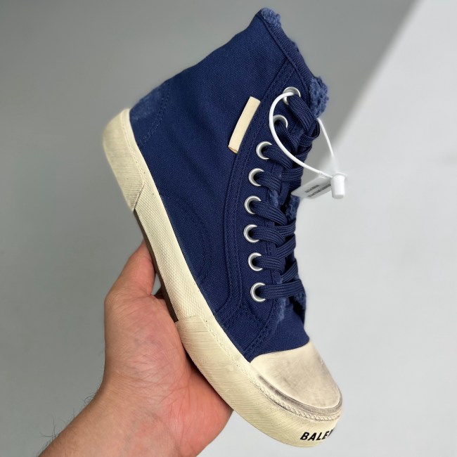 adult Paris High Top canvas shoes dark blue