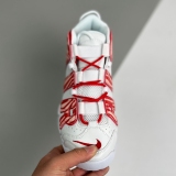 adult Air More Uptempo white Varsity Red Outline