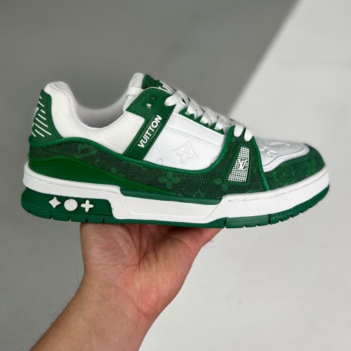 adult Trainer Sneaker Low green white