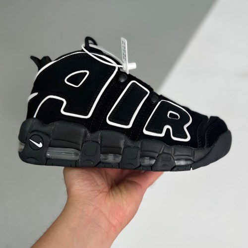 adult Air More Uptempo Max quality Black White 2020 (1：1）