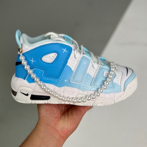adult Air More Uptempo Starry Pearl Pendant Gradient Max quality blue white