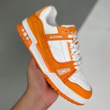 adult Trainer Sneaker Low orange white