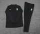 Nike adult Brazil 2021-2022 Mens Soccer Jersey Quick Dry Casual long Sleeve trousers suit black