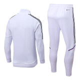 adult Real Madrid CF 2022-2023 Mens Soccer Jersey Quick Dry Casual jacket set white