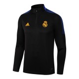 adult Real Madrid CF 2021-2022 Mens Soccer Jersey Quick Dry Casual long Sleeve trousers suit black