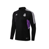 adult Real Madrid CF 2022-2023 Mens Soccer Jersey Quick Dry Casual long Sleeve trousers suit black