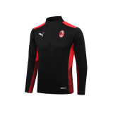 adult AC milan 2021-2022 Mens Soccer Jersey Quick Dry Casual long Sleeve trousers suit black