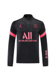 adult Air Jordan Paris Saint-Germain F.C. C Mens Soccer Jersey Quick Dry Casual long Sleeve trousers suit black pink