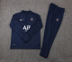 Nike adult Paris Saint-Germain F.C. 2021-2022 Mens Soccer Jersey Quick Dry Casual long Sleeve trousers suit Sapphire blue