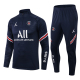 Nike adult Air Jordan Paris Saint-Germain F.C. 2021-2022 Mens Soccer Jersey Quick Dry Casual long Sleeve trousers suit Sapphire blue