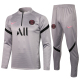Nike adult Paris Saint-Germain F.C. 2021-2022 Mens Soccer Jersey Quick Dry Casual long Sleeve trousers suit light grey