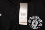 adult Manchester United F.C. 2021-2022 Mens Soccer Jersey Quick Dry Casual long Sleeve trousers suit black