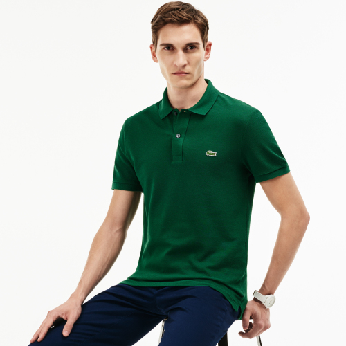 adult men's fashion casual POLO shirt dark green