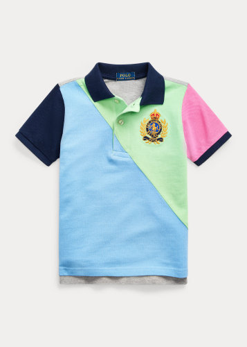 Children's fashion casual POLO shirt blue green 315