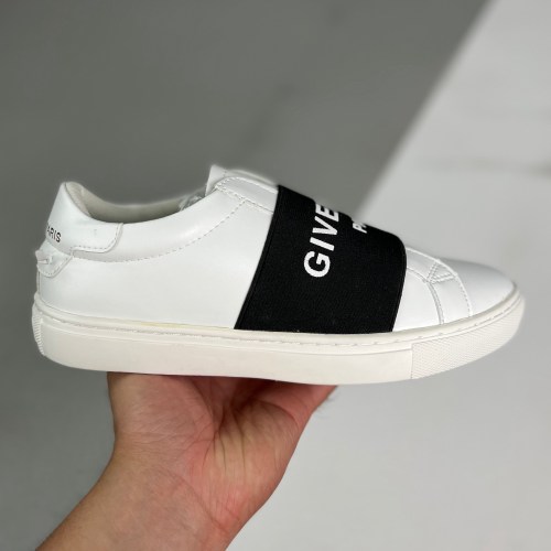 adult City Leather Webbing sneakers White Black