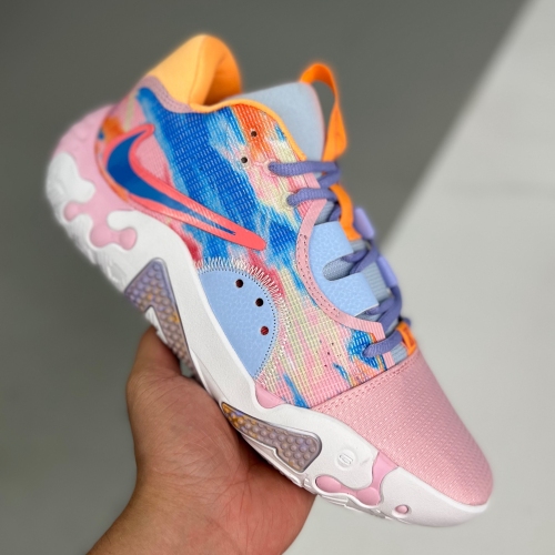 Nike adult PG 6 EP Painted Swoosh pink blue