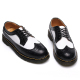 3989 BEX smooth leather brogue shoes black white