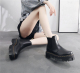 2976 smooth leather platform chelsea boots black