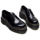 1461 Quad smooth leather platform shoes black