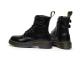 1460 smooth leather lace up buckle boots black