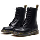 1490 smooth leather mid calf boots black