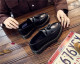 Adrian smooth leather tassle loafers black