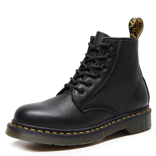 101 leather  lace up boots black