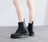 1460 Nappa smooth leather lace up boots black