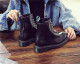 1460 smooth leather lace up boots black