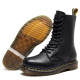 1490 Virginia leather mid calf boots black