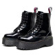 Jadon smooth leather platform boots Black
