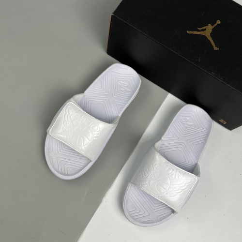 Nike adult Air Jordan Hydro 7 Velcro slippers white