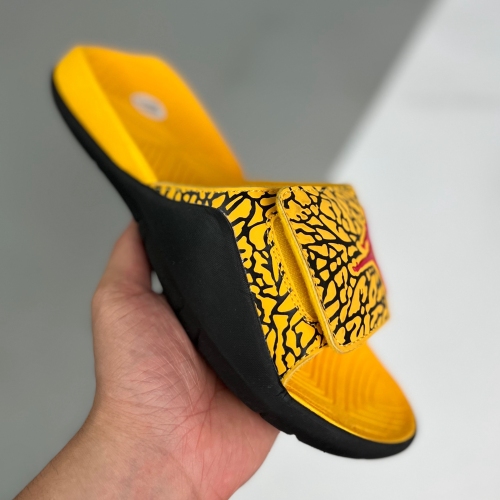 Nike adult Air Jordan Hydro 7 Velcro slippers yellow black
