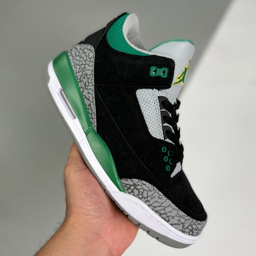 Nike adult Air Jordan 3 Retro Pine Green black grey