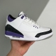 Nike adult Air Jordan 3 Retro Dark Iris white