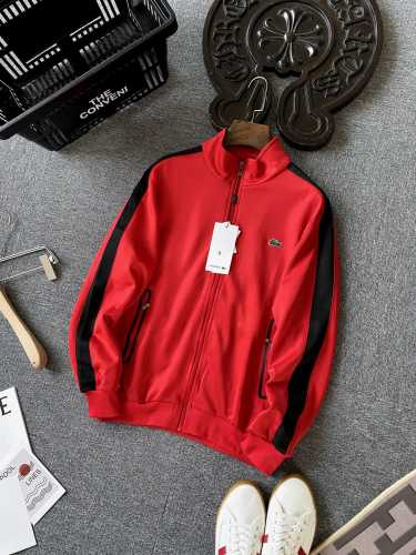 Sport Zip Up Sweater Set Cotton Casual Sweatshirt + Sweatpants red
