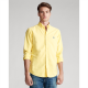 adult Men's Regular-Fit Long-Sleeve mens casual polo thickened oxford shirt yellow H906