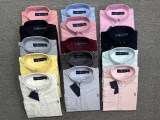 adult Men's Regular-Fit Long-Sleeve mens casual polo thickened oxford shirt light Multicolor H845#