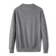 adult men's long-sleeve crew neck colored cotton sweater