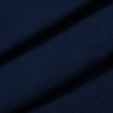 adult mens Long Sleeve zip Hooded plush sweater dark blue 806
