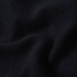 adult mens Long Sleeve zip Hooded plush sweater black 806