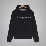 adult mens Long Sleeve Hooded plush sweater black 808