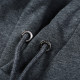 adult mens Long Sleeve Hooded plush sweater dark grey 808