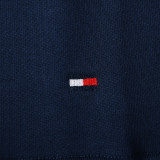 adult mens Long Sleeve Hooded plush sweater dark blue 808