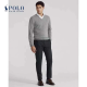 adult men's long-sleeve V-Neck colored cotton Sweater
