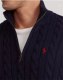 adult men's long-sleeve Semi-zip twist sweater 178