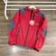 adult Men's Outdoor Waterproof Soft Shell Hooded Sherpa Lined Windbreaker Jacket red