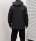 adult Men's Outdoor Waterproof Soft Shell Hooded Sherpa Lined Windbreaker Jacket black